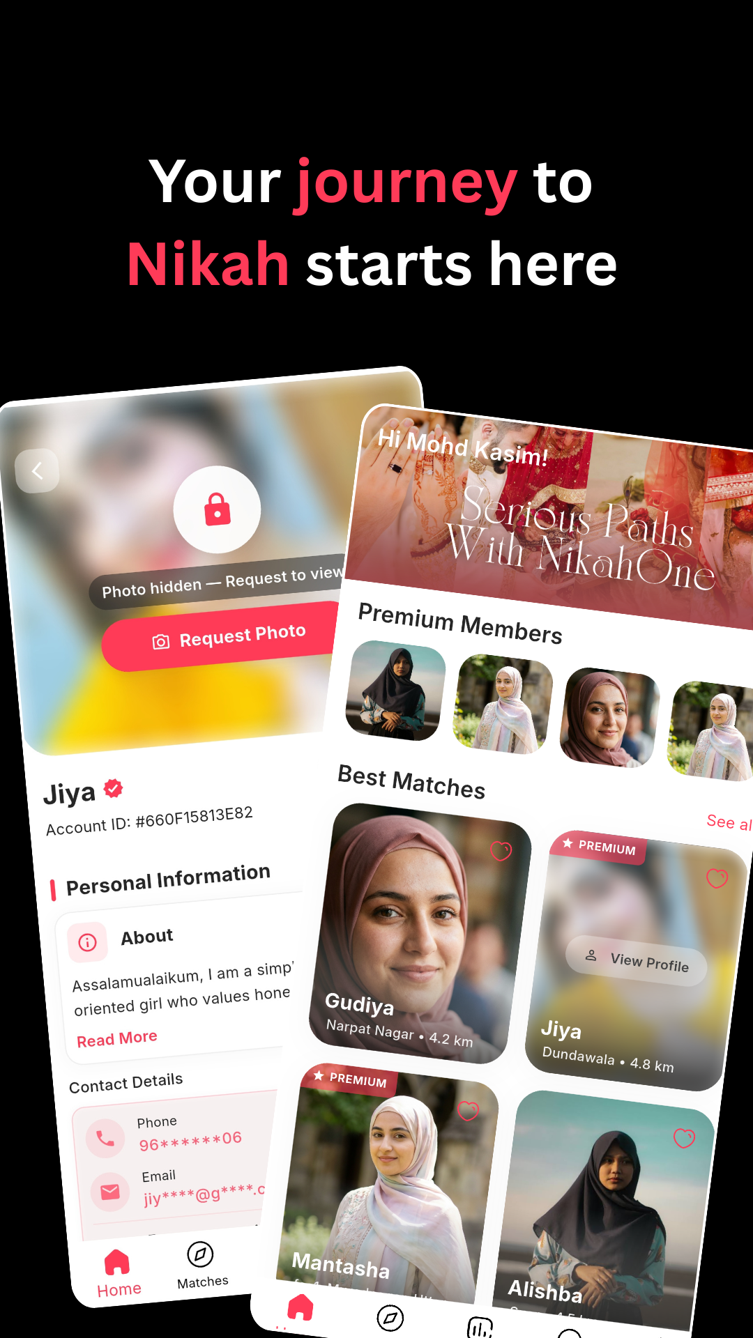 NikahOne app – Blur photo for privacy